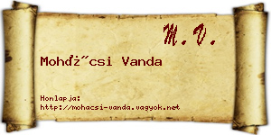 Mohácsi Vanda névjegykártya